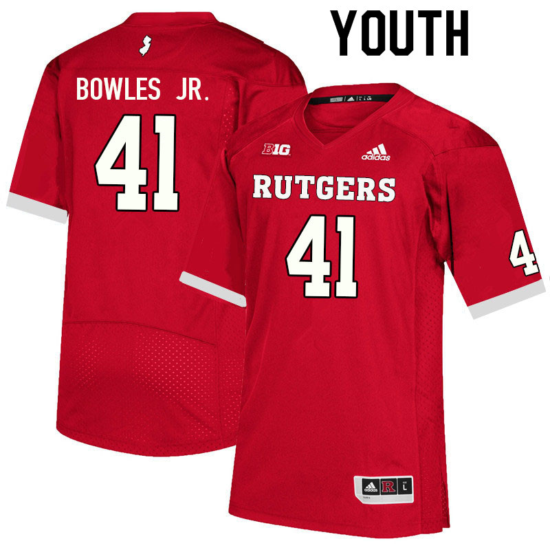 Youth #41 Todd Bowles Jr. Rutgers Scarlet Knights College Football Jerseys Sale-Scarlet